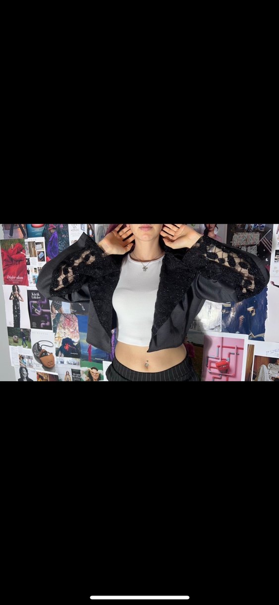 Siyah özel tasarım ceket - Görsel 2