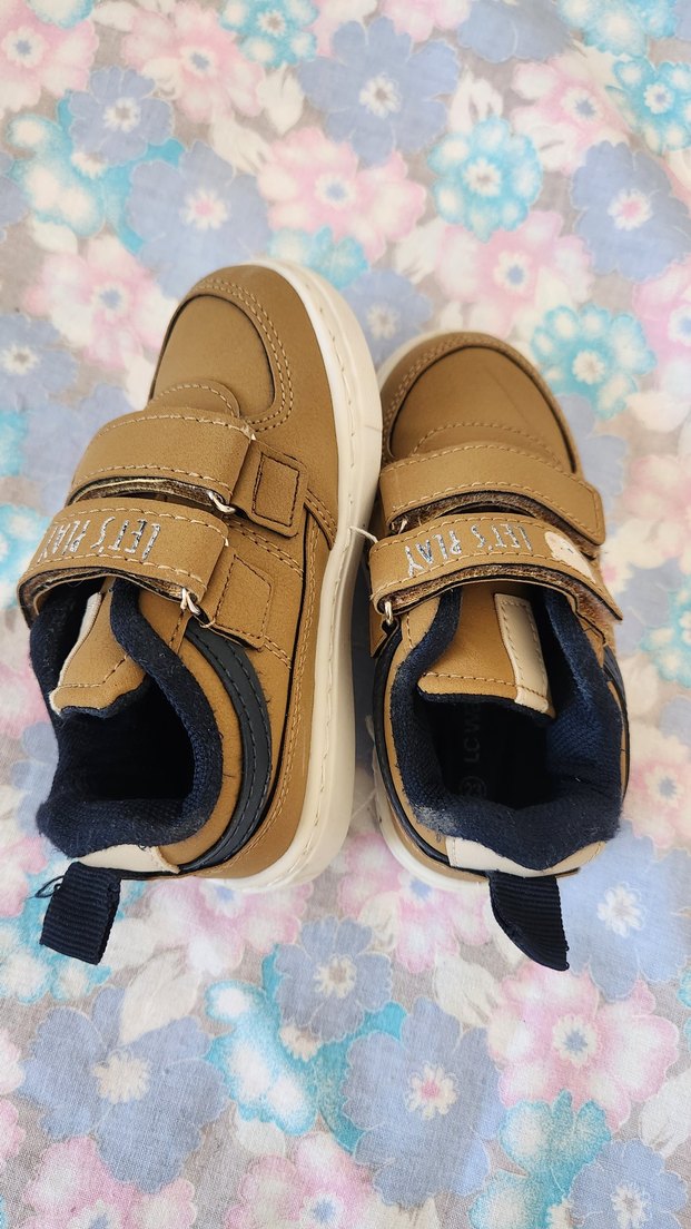 Erkek Çocuk Kahverengi Cırt Cırtlı Spor Ayakkabı - Görsel 2