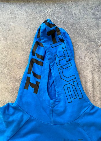 Kapüşonlu Mavi Erkek Sweatshirt - Görsel 2