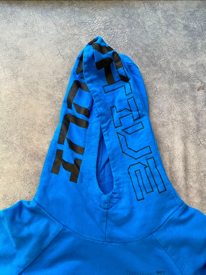 Kapüşonlu Mavi Erkek Sweatshirt - Görsel 2