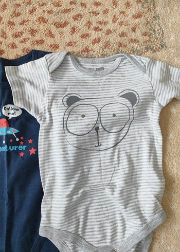 Gri Bebek Erkek Kolsuz Body - Görsel 3