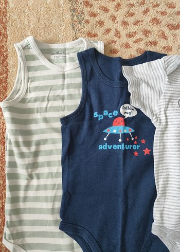 Gri Bebek Erkek Kolsuz Body - Görsel 2