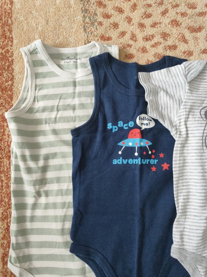 Gri Bebek Erkek Kolsuz Body - Görsel 2