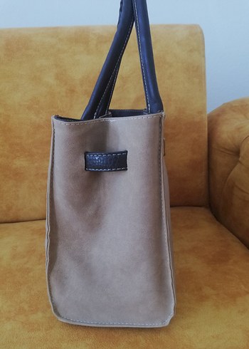 Bej Süet Kadın Çanta Tokalı - Görsel 5