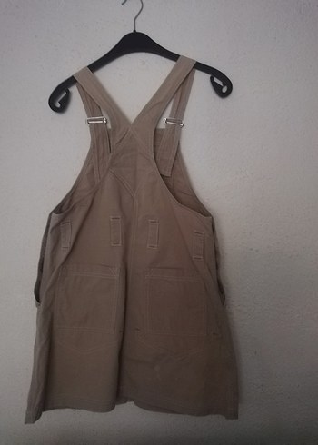 Bej rengi mini  Kadın Salopet - Görsel 4