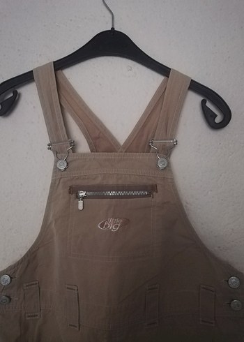 Bej rengi mini  Kadın Salopet - Görsel 3