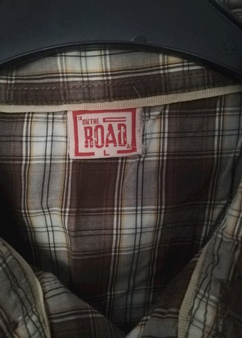 Düğmeli Kahverengi Kareli Erkek Gömlek - Görsel 4