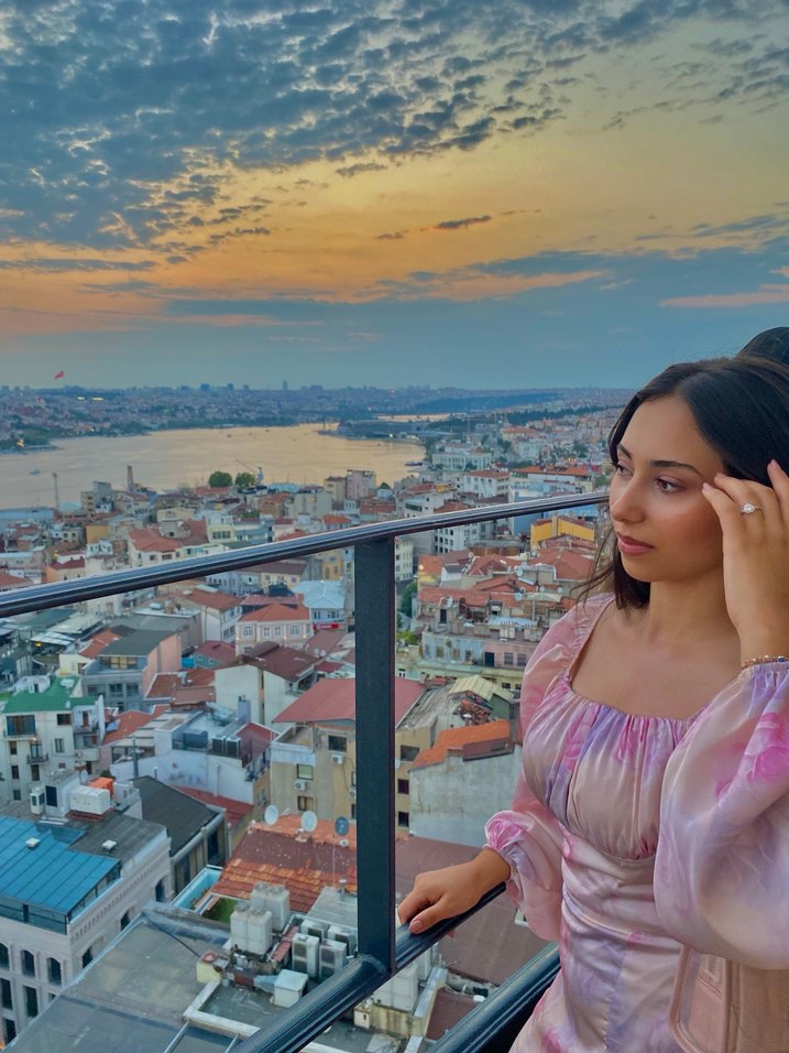 Parlak Pembe Midi Bohem Elbise - Görsel 3