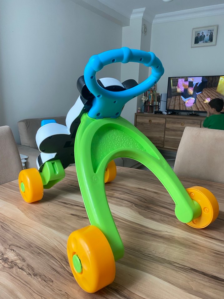 Renkli Zebra Desenli Bebek Yürüteci - Görsel 5