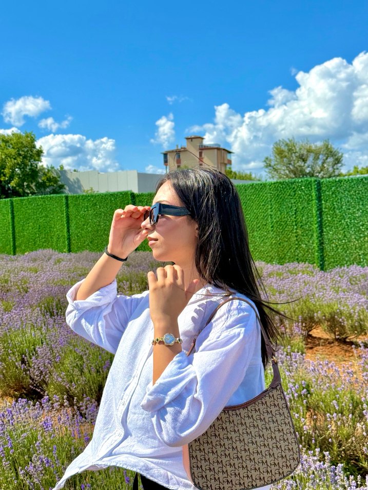 Kadın Beyaz Keten Gömlek - Görsel 3