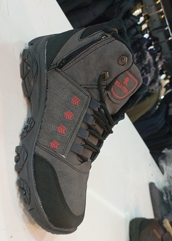 Gri Erkek Outdoor Ayakkabı Velcro Detaylı - Görsel 4