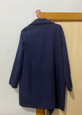 Diğer Düğmeli Lacivert Midi Kadın Blazer takım