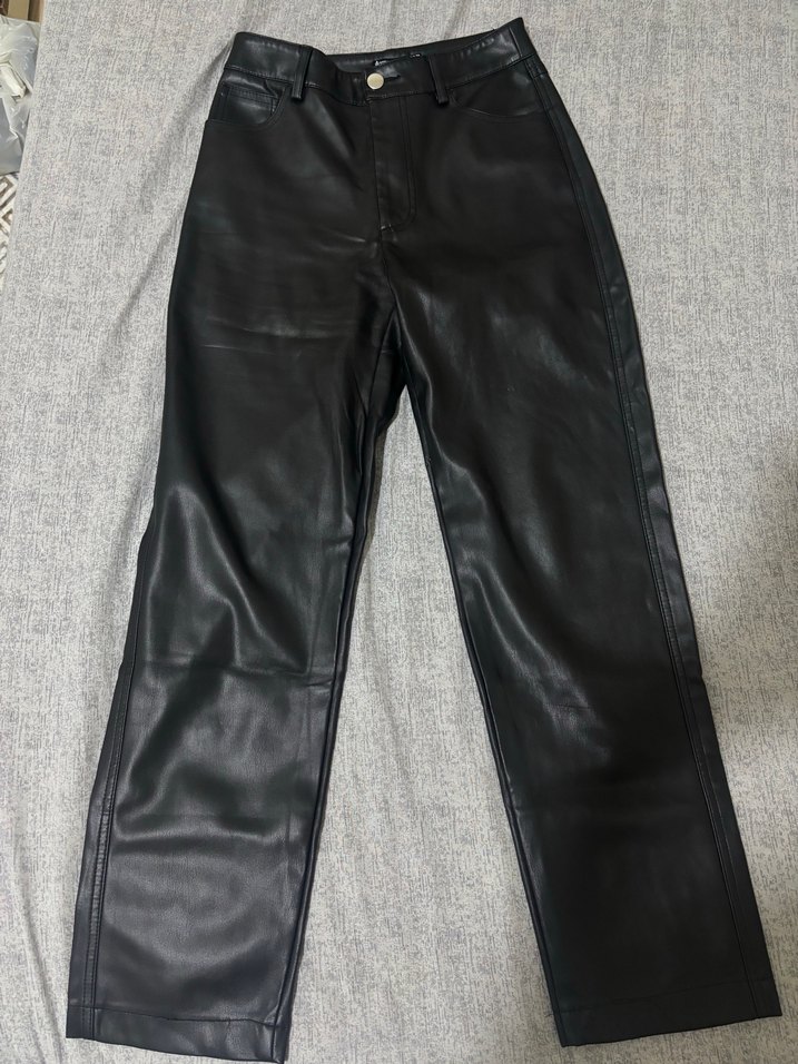 Siyah Deri Kadın Pantolon - Görsel 3