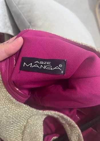 Uzun Kollu Dantel Detaylı Pembe Abiye Elbise - Görsel 3