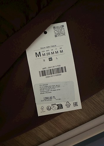 Zara Dökümlü Kahverengi Uzun Etek