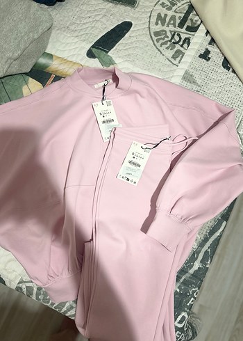 Zara Pembe Rahat Kesim Kadın Eşofman Takımı