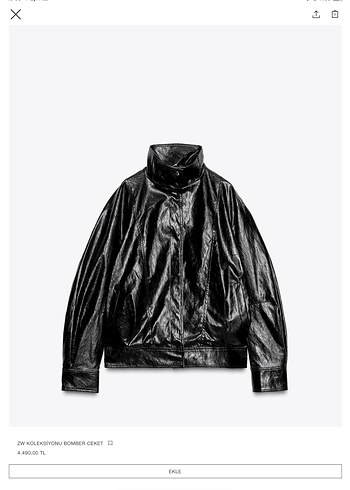 Zara Parlak bomber ceket