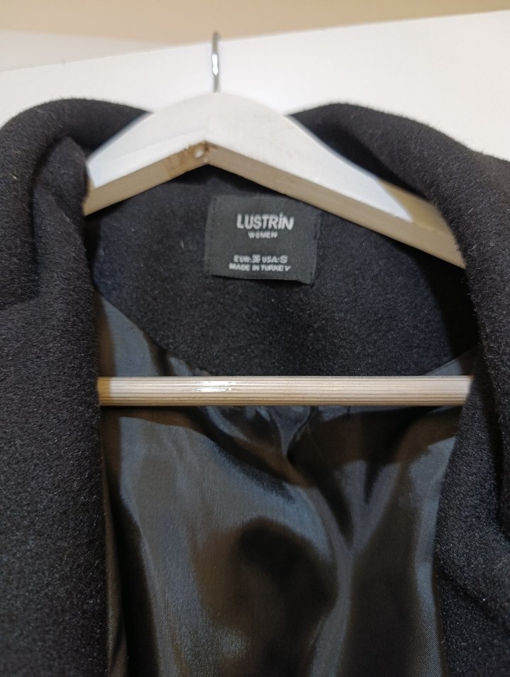 Siyah Uzun Klasik Kaban S beden - Görsel 3