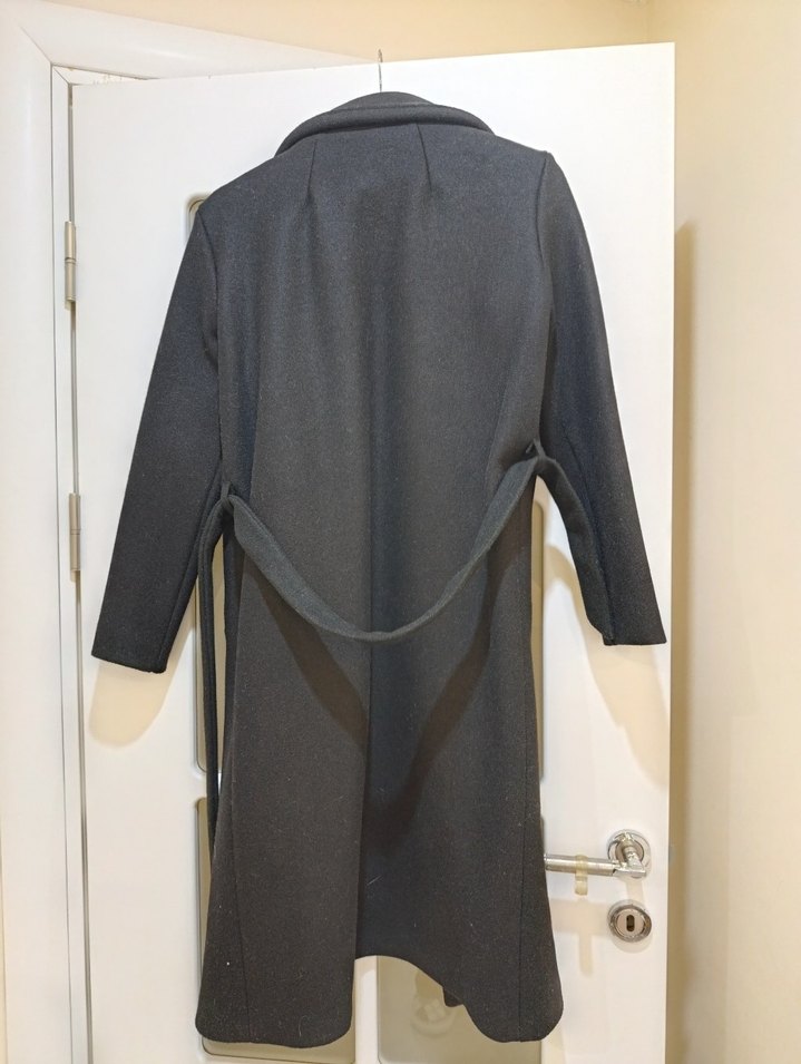 Siyah Uzun Klasik Kaban S beden - Görsel 4