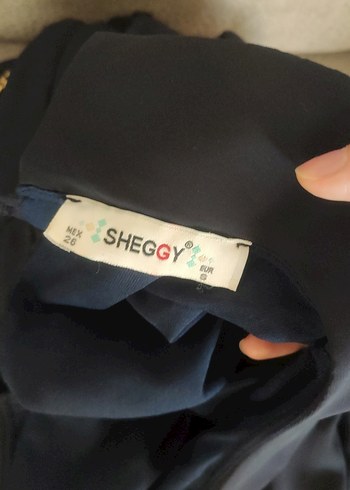 cocuk  lacivert Midi Kemerli Kadın Elbise - Görsel 4