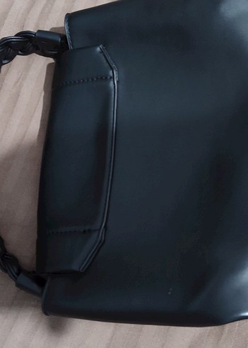 Siyah Deri Kadın Çanta - Görsel 4