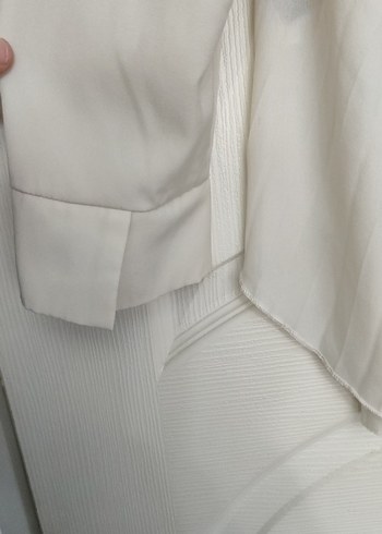 Kadın Beyaz Uzun Kollu Gömlek - Görsel 4