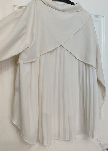 Kadın Beyaz Uzun Kollu Gömlek - Görsel 3