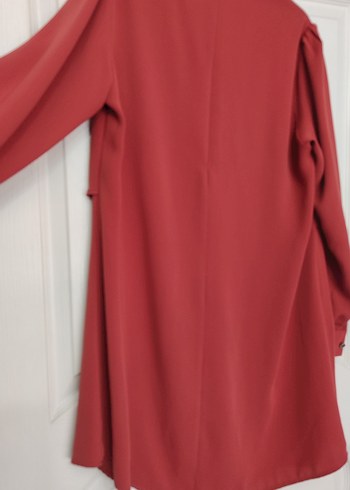 kiremit rengi Uzun Kollu Kadın Tunik - Görsel 3