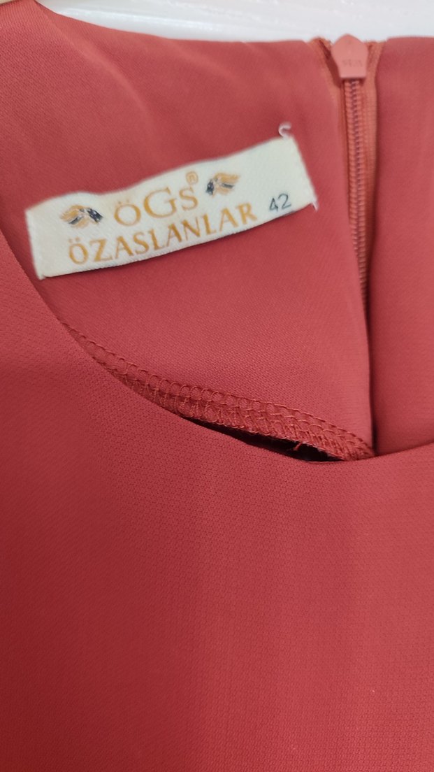 kiremit rengi Uzun Kollu Kadın Tunik - Görsel 2