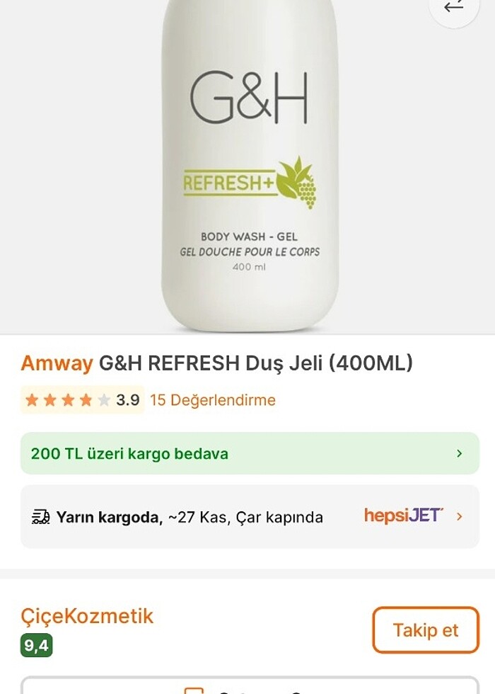 Amway duş jeli  - Görsel 2