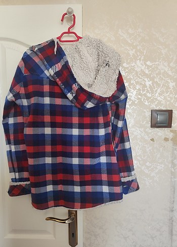 Düğmeli Kadın Ekose Gömlek - Görsel 2