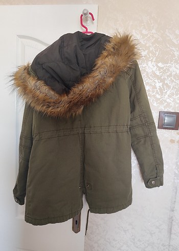 Gri Kadın Suni Kürklü Mont - Görsel 2