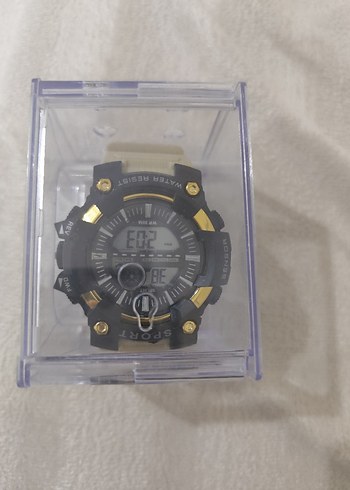 Altın Renk Dijital Spor Erkek Saati Waterproof - Görsel 4