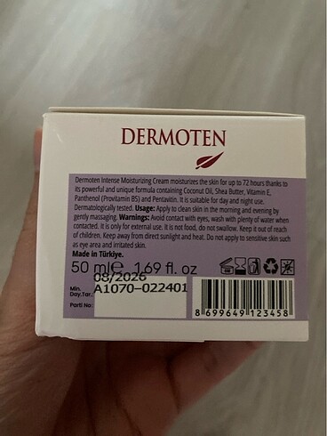 Diğer Dermoten yoğun nemlendirici
