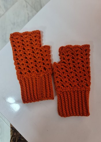 Bohem Tarzda Örgü Kadın Eldiveni - Görsel 3