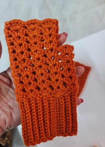 Bohem Tarzda Örgü Kadın Eldiveni - Görsel 2