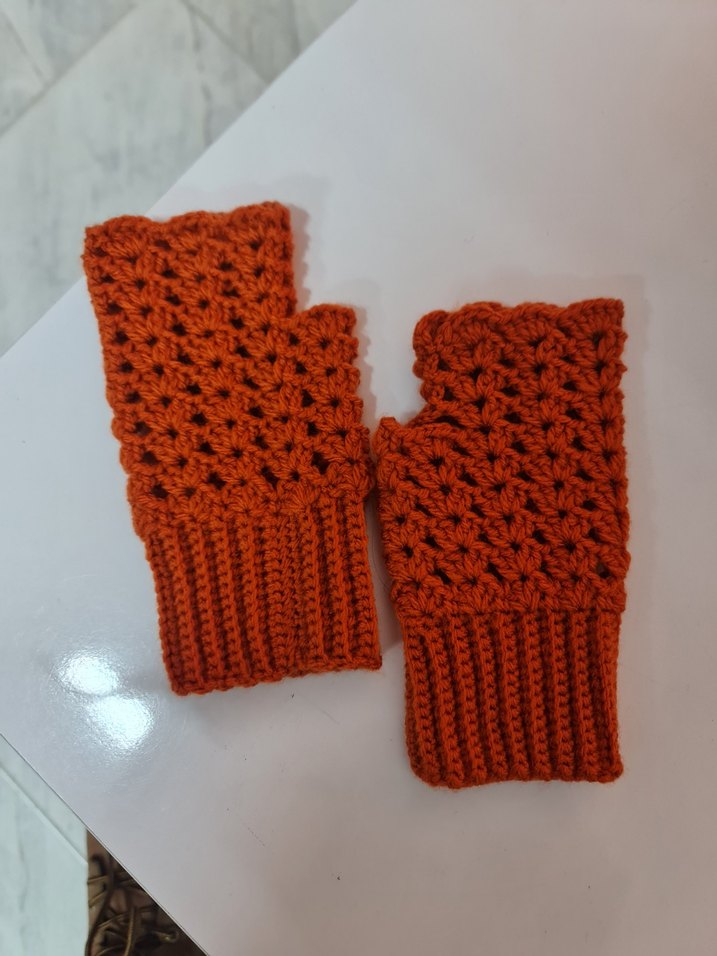 Bohem Tarzda Örgü Kadın Eldiveni - Görsel 3