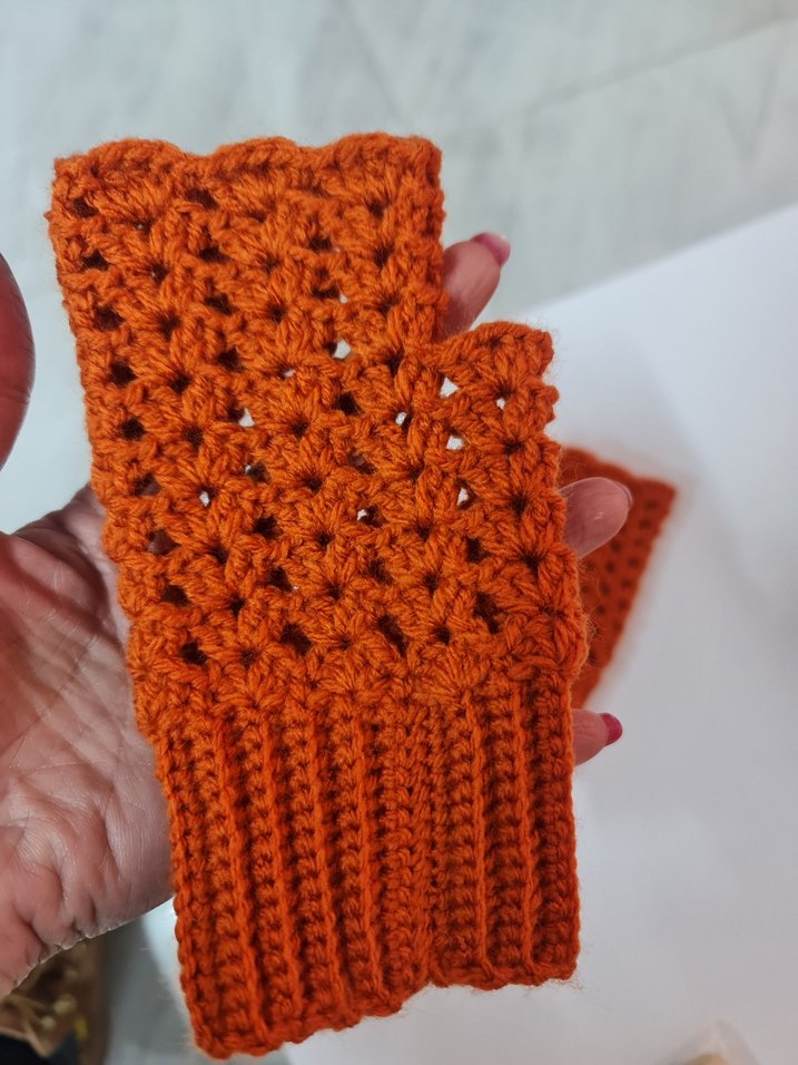 Bohem Tarzda Örgü Kadın Eldiveni - Görsel 2