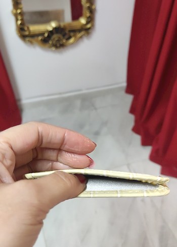 Beyaz Yılan Derisi Desenli Kadın Cüzdanı - Görsel 4