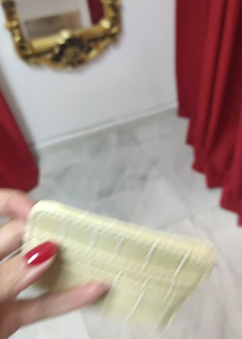 Beyaz Yılan Derisi Desenli Kadın Cüzdanı - Görsel 3