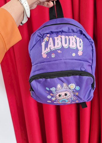 Mor Çocuk Okul Çantası LABUBU - Görsel 4