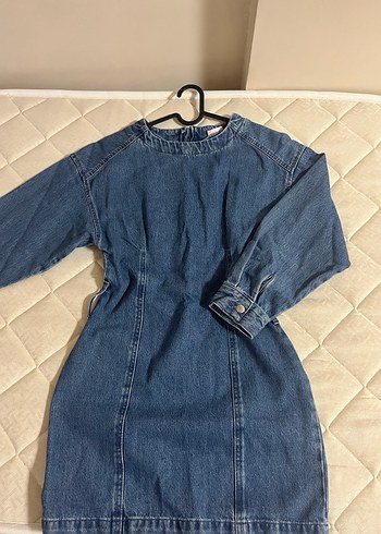 Zara Mavi Denim Elbise