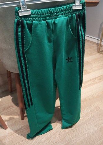 Yeşil Adidas Oversize Kısa Kollu Sweatshirt takim - Görsel 4