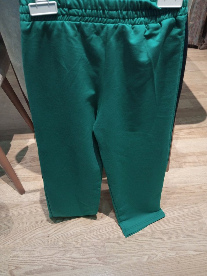 Yeşil Adidas Oversize Kısa Kollu Sweatshirt takim - Görsel 5