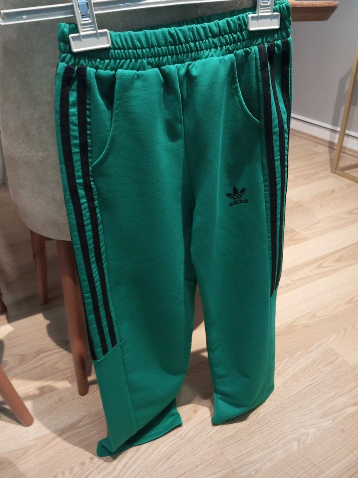 Yeşil Adidas Oversize Kısa Kollu Sweatshirt takim - Görsel 4