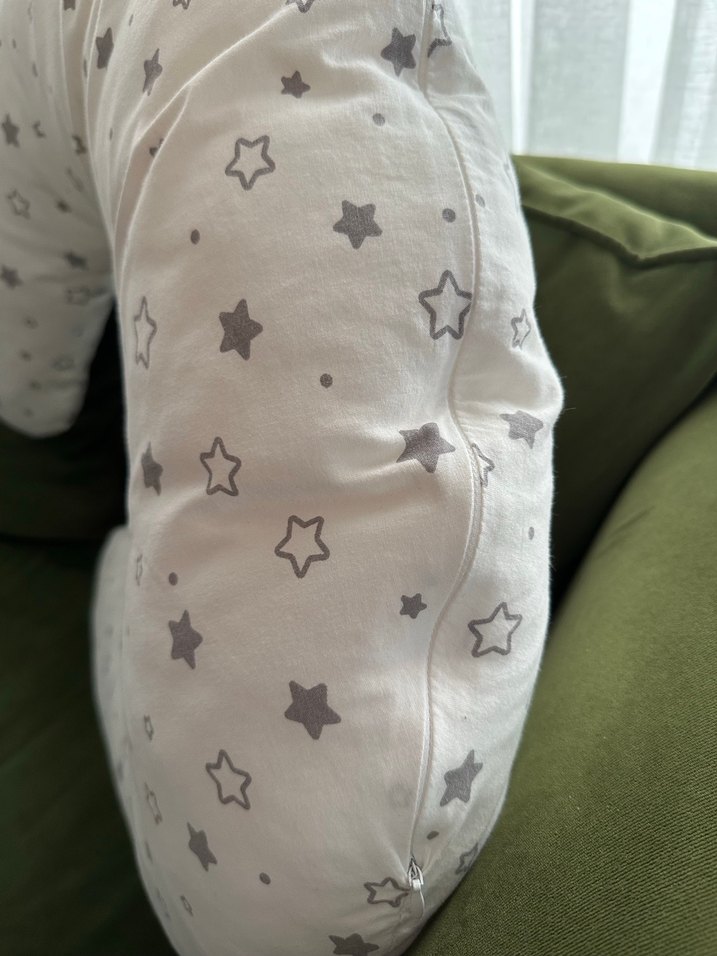 Gri Yıldız Desenli Emzirme ve Hamile Yastığı - Görsel 2