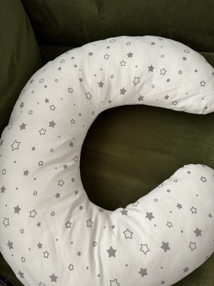 Gri Yıldız Desenli Emzirme ve Hamile Yastığı - Görsel 3
