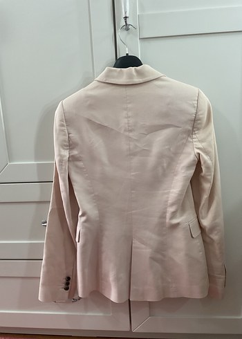 Zara Zara Pudra Rengi Düğmeli Kadın Blazer