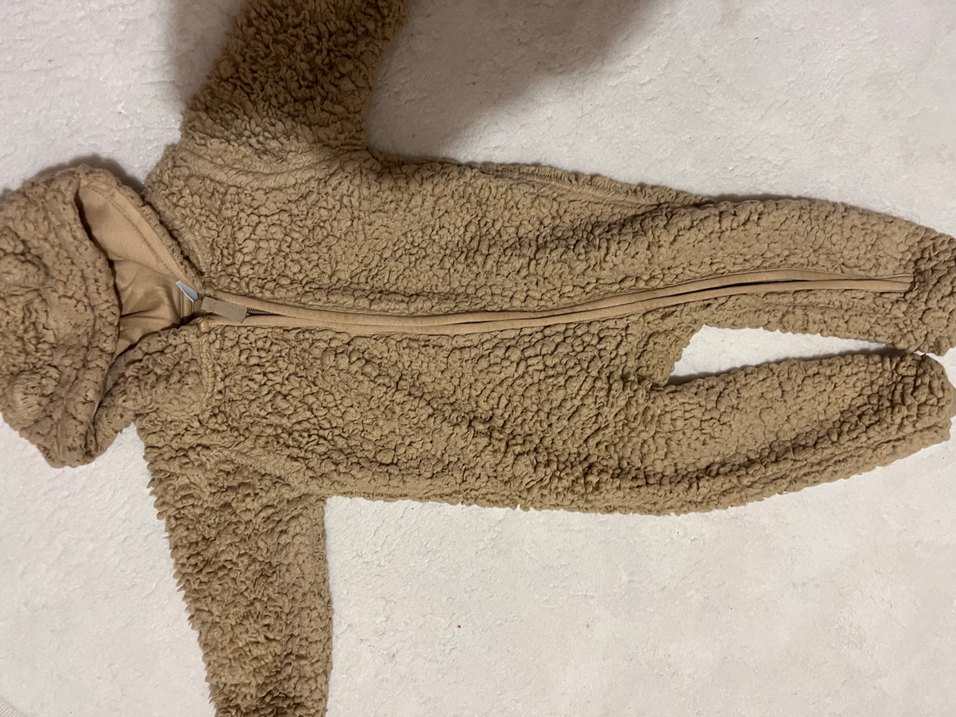 Peluş Kahverengi Bebek Tulumu - Görsel 2