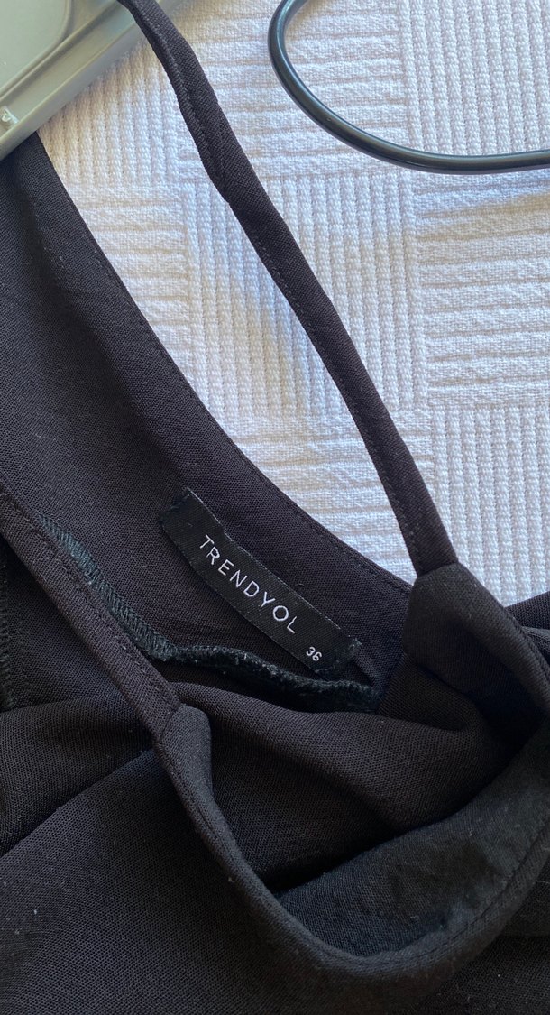 Siyah halter Yakalı Midi Kalem Elbise - Görsel 2